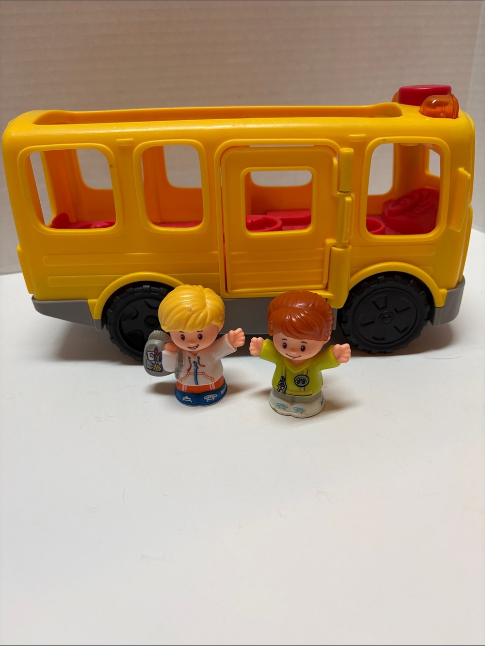 #3 Fisher-Price Yellow School Bus with Two Little People Figures